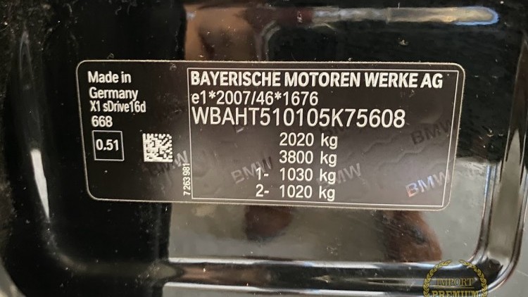 BMW S&eacute;rie X - X1 16d sDrive Line Sport